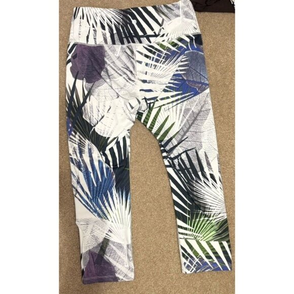 Womens Apana Multicolor Activewear Yoga Gym Leggings Medium 22" Inseam - Picture 1 of 5
